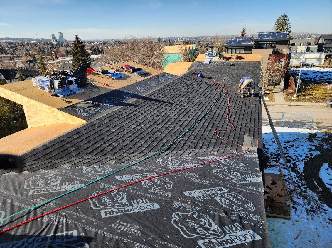 J Cubed Custom roofing project in Calgary