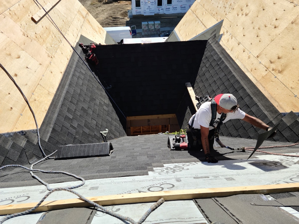 J Cubed Custom roofing project in Calgary