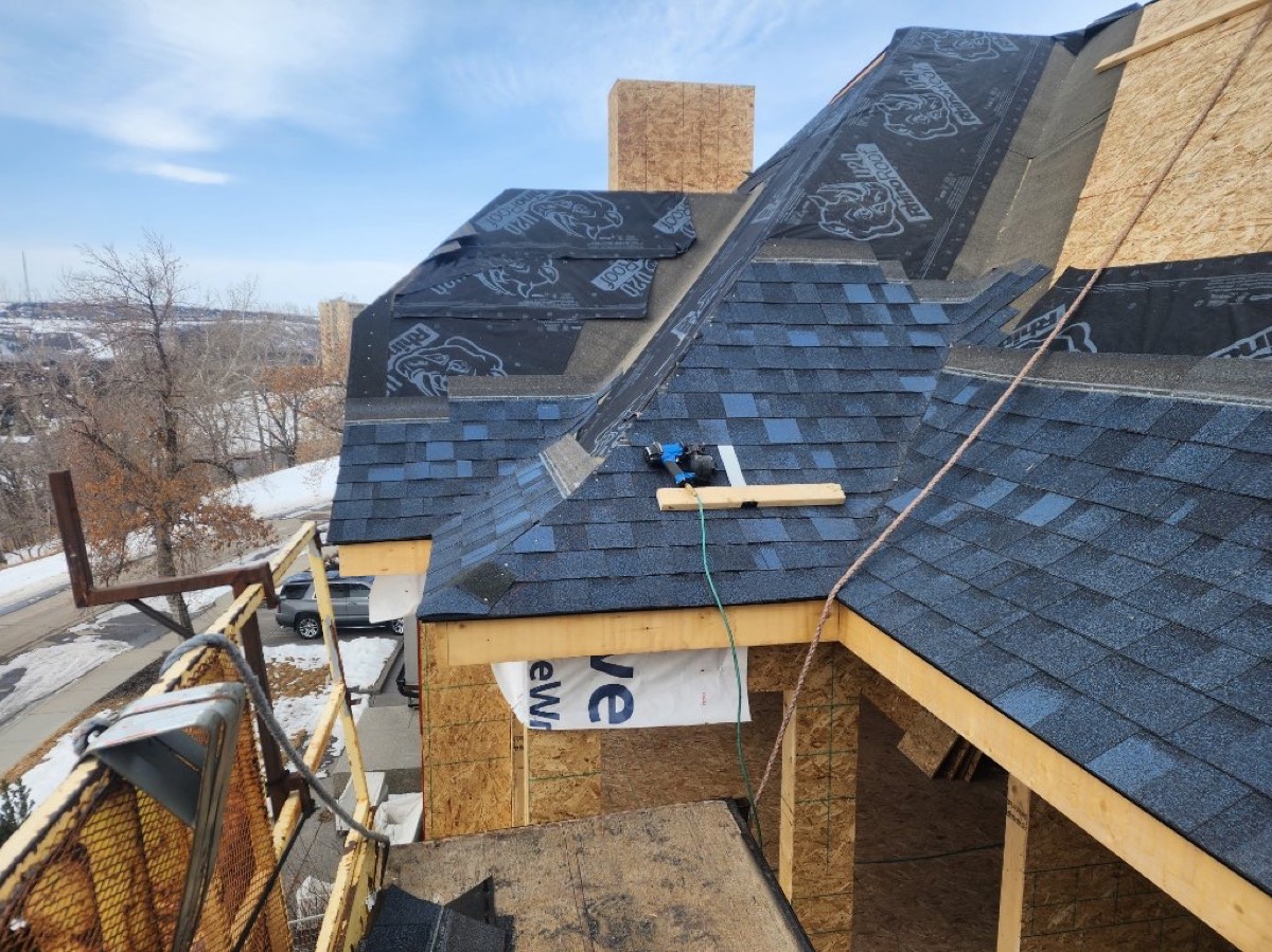 J Cubed Custom roofing project in Calgary